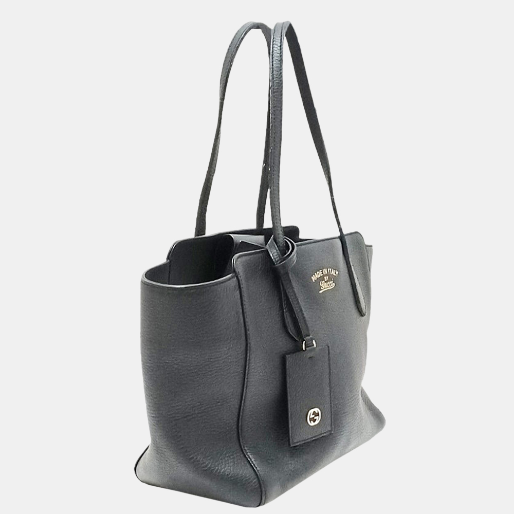 

Gucci Black Swing Leather Tote Bag