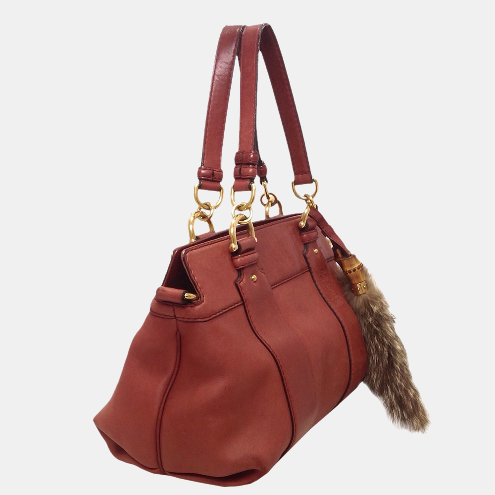 

Gucci Red Smilla Leather Satchel