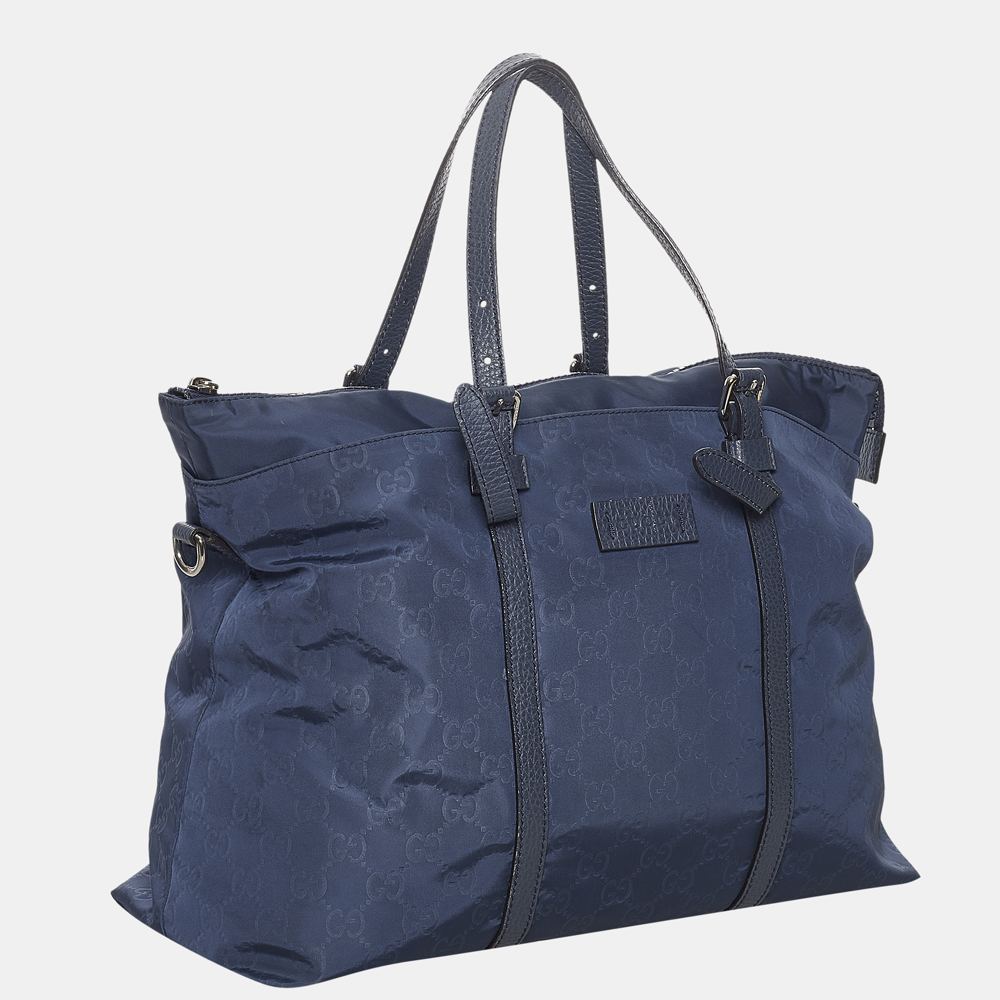 

Gucci Blue/Navy Blue GG Nylon Satchel