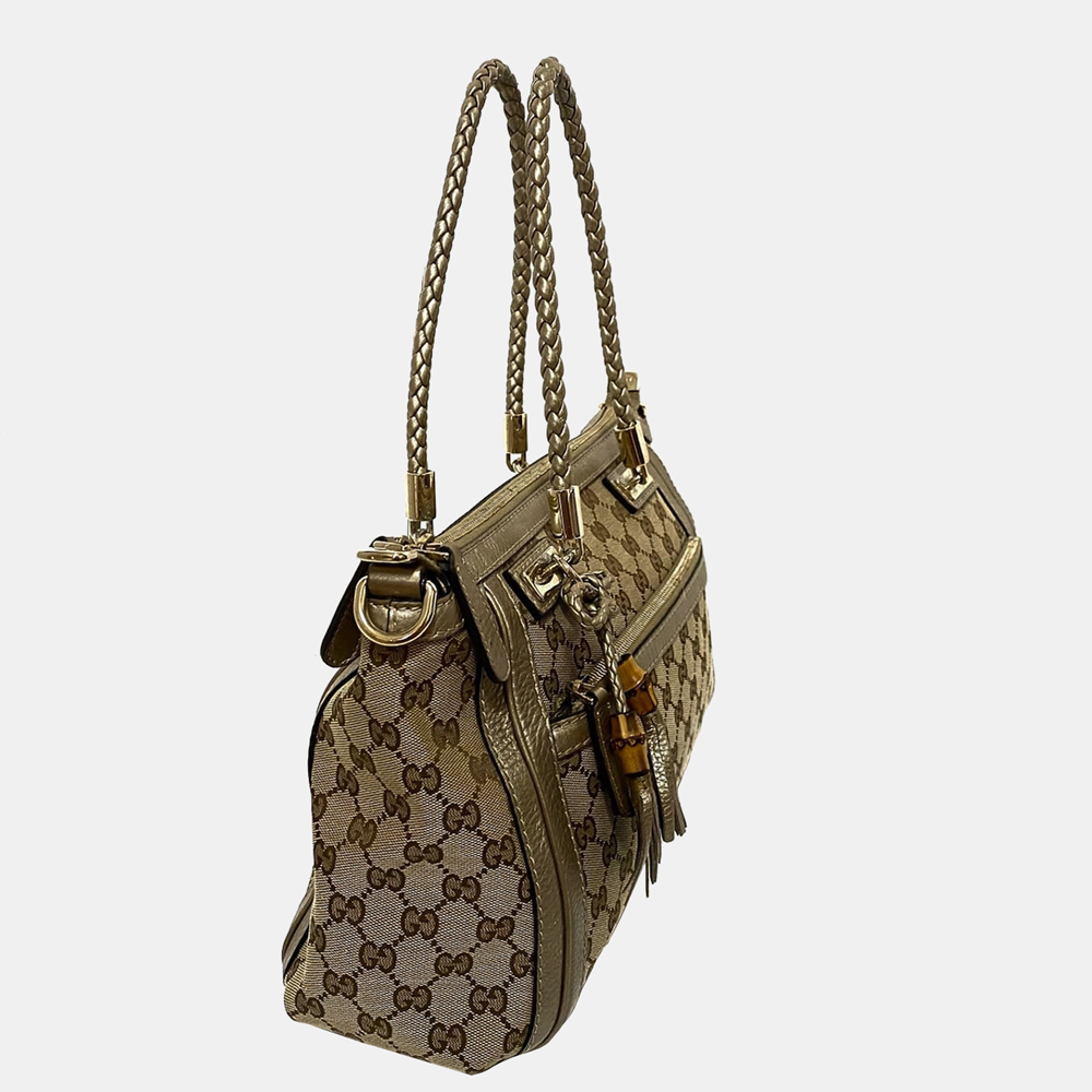 

Gucci Beige/Brown/Gold GG Canvas Bella Satchel