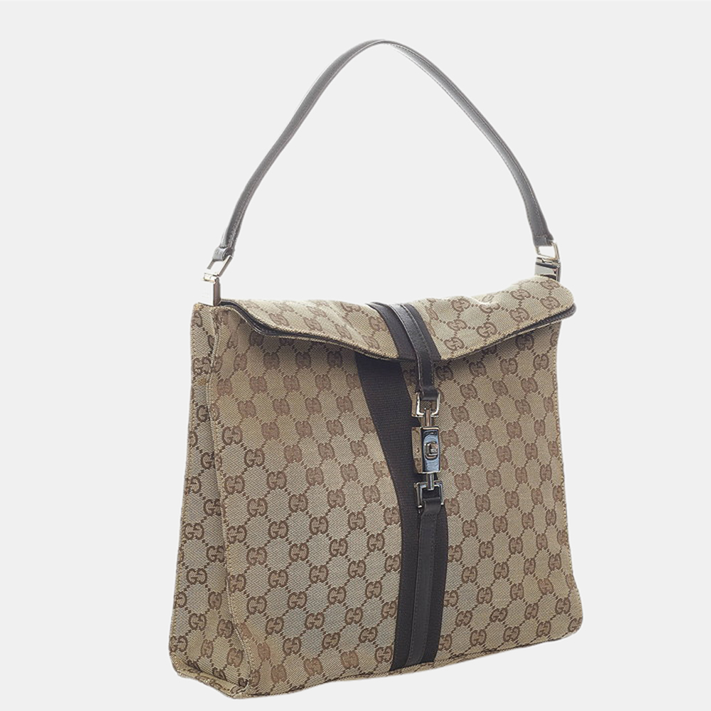 

Gucci Brown GG Canvas Jackie Shoulder Bag