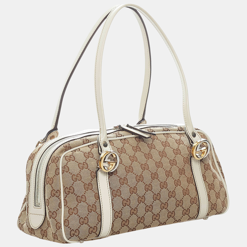 

Gucci Beige/Brown/White GG Canvas Twins Shoulder Bag