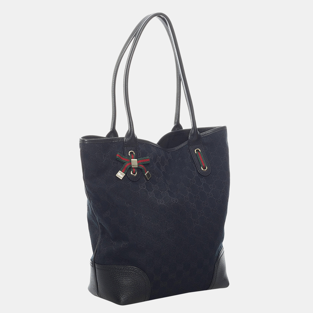 

Gucci Black GG Canvas Princy Tote Bag
