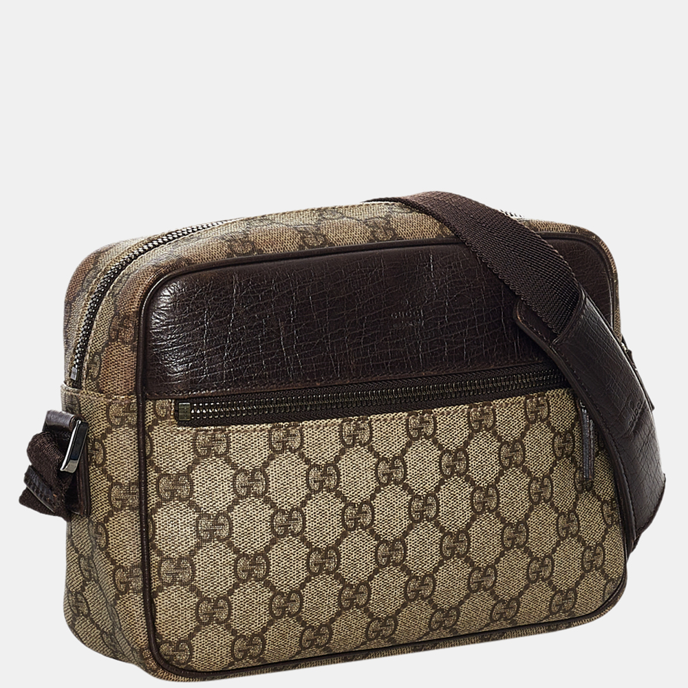 

Gucci Beige/Brown GG Supreme Crossbody Bag