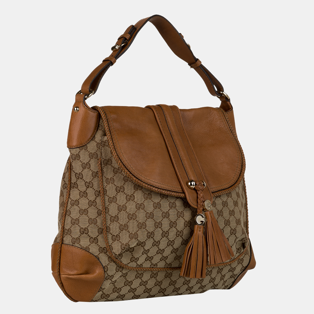 

Gucci Beige/Brown GG Canvas Marrakech Shoulder Bag