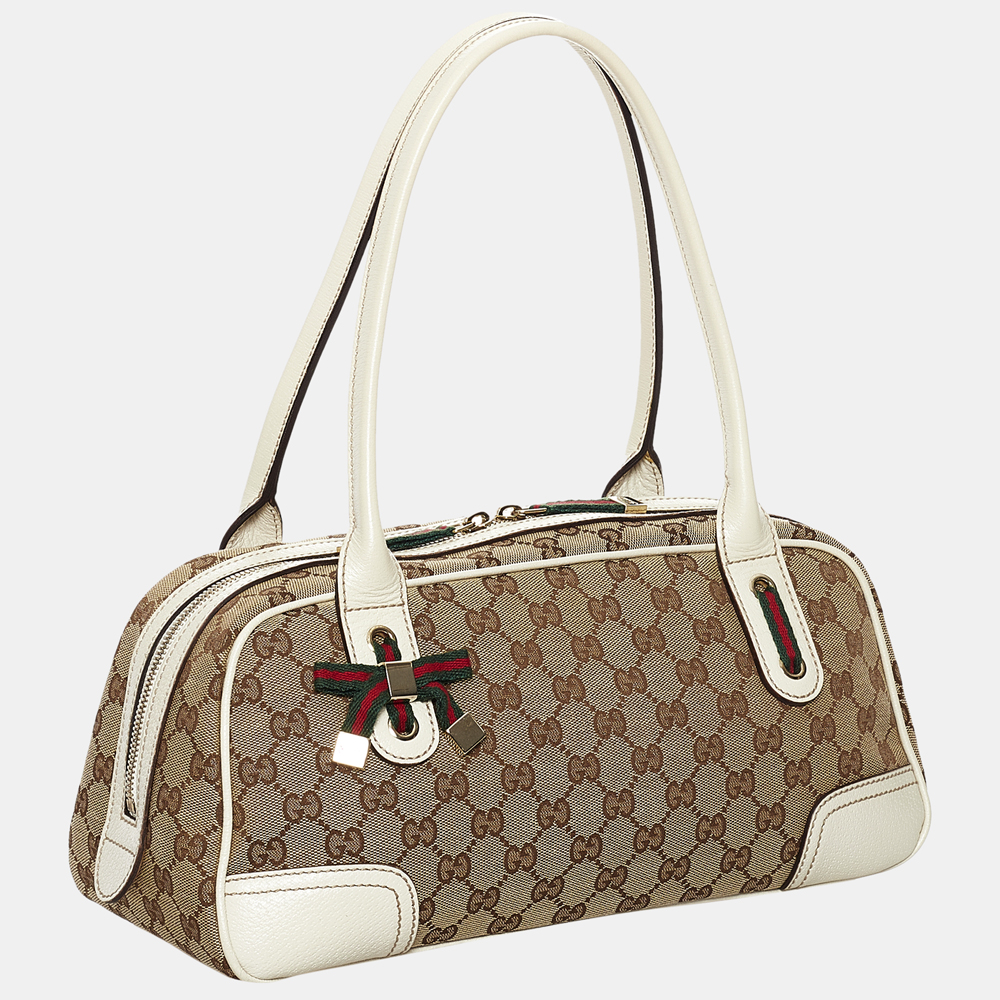 

Gucci Beige/Brown/White GG Canvas Princy Shoulder Bag