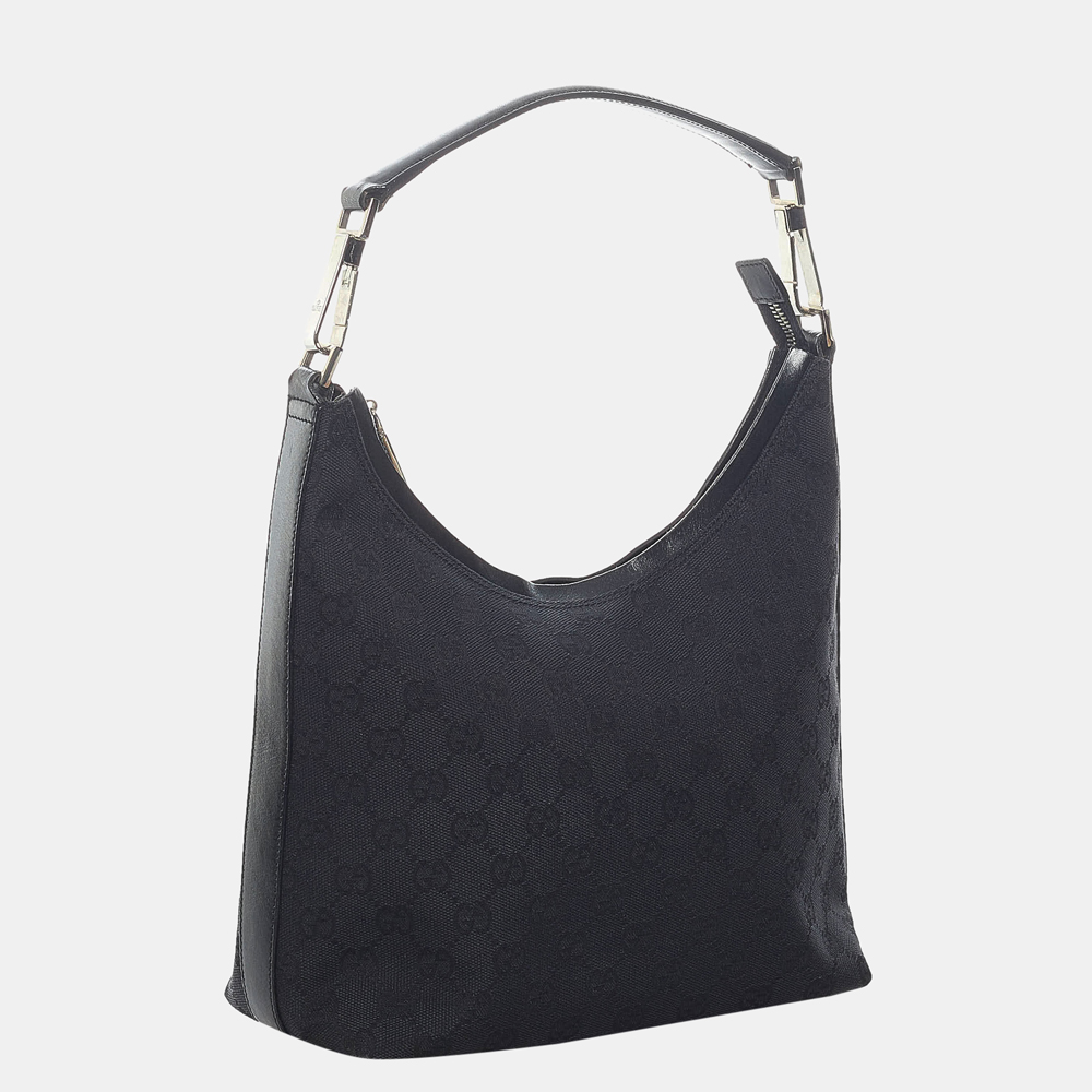 

Gucci Black GG Canvas Shoulder Bag