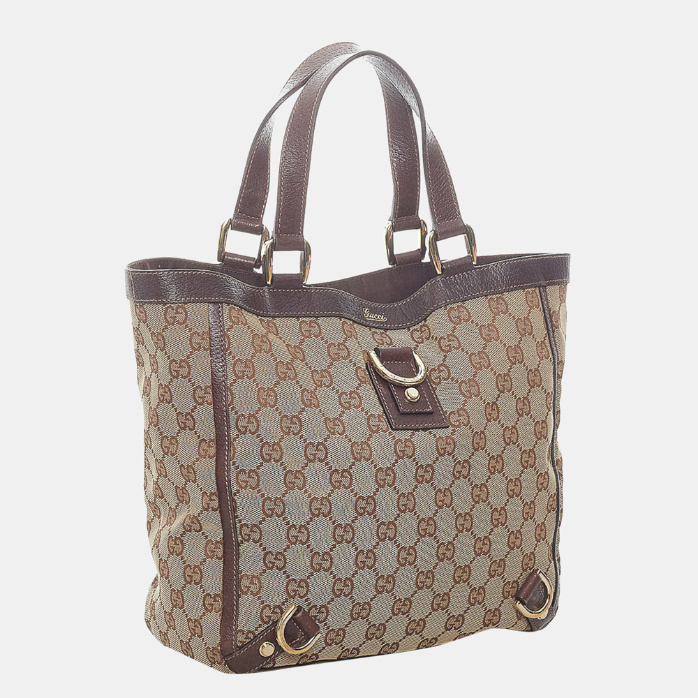 

Gucci Beige/Brown GG Canvas Abbey D-Ring Tote Bag