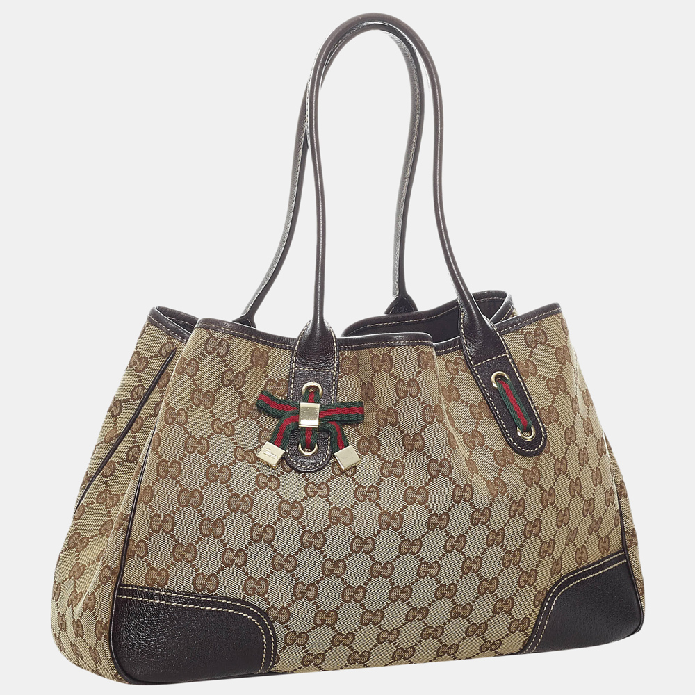 

Gucci Beige/Brown GG Canvas Princy Tote Bag