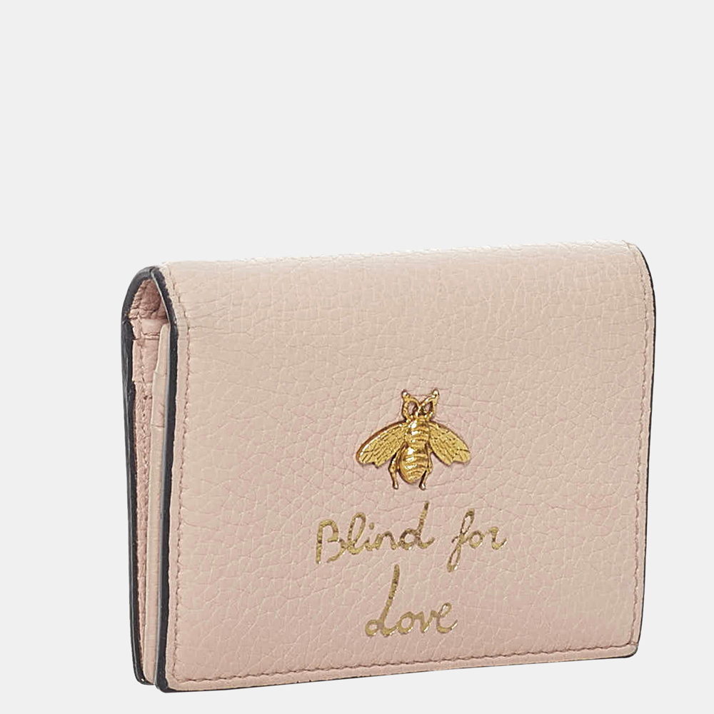 

Gucci Pink Blind for Love Leather Small Wallet