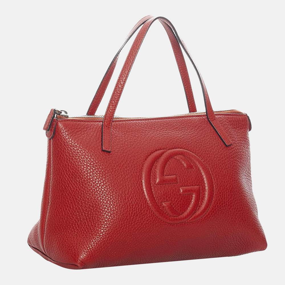 

Gucci Red Soho Leather Handbag