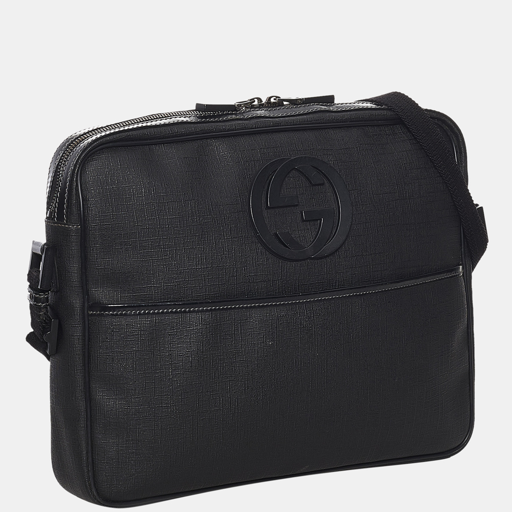

Gucci Black Interlocking G Leather Crossbody Bag