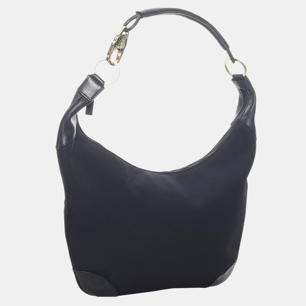 

Gucci Black Canvas Shoulder Bag