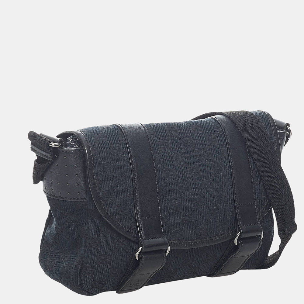 

Gucci Black GG Canvas Crossbody Bag