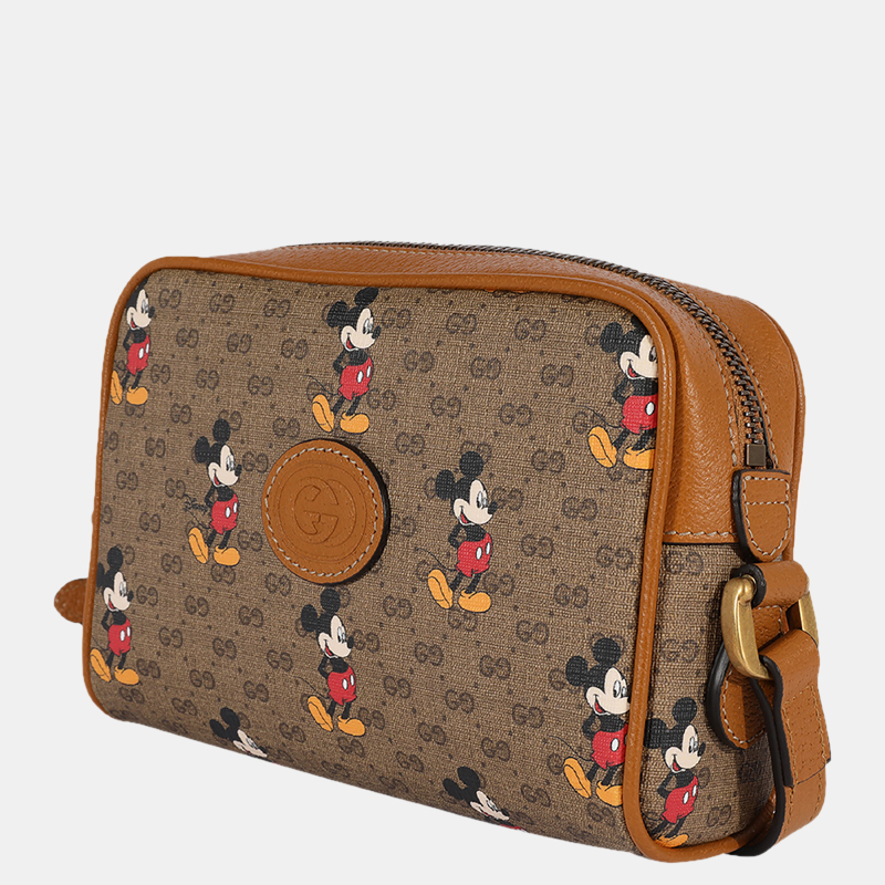 

Gucci x Disney Vintage GG Supreme Mickey Mouse Shoulder Bag, Brown