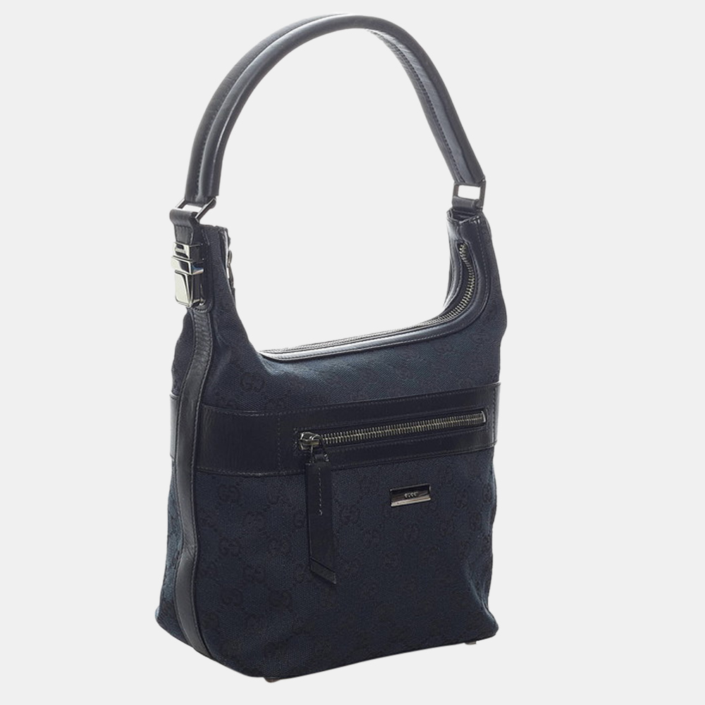 

Gucci Black GG Canvas Shoulder Bag