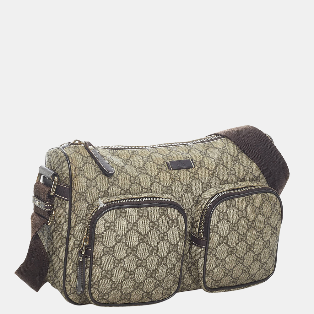 

Gucci Beige/Brown GG Supreme Crossbody Bag