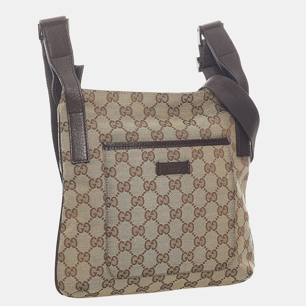

Gucci Beige/Brown GG Canvas Crossbody Bag