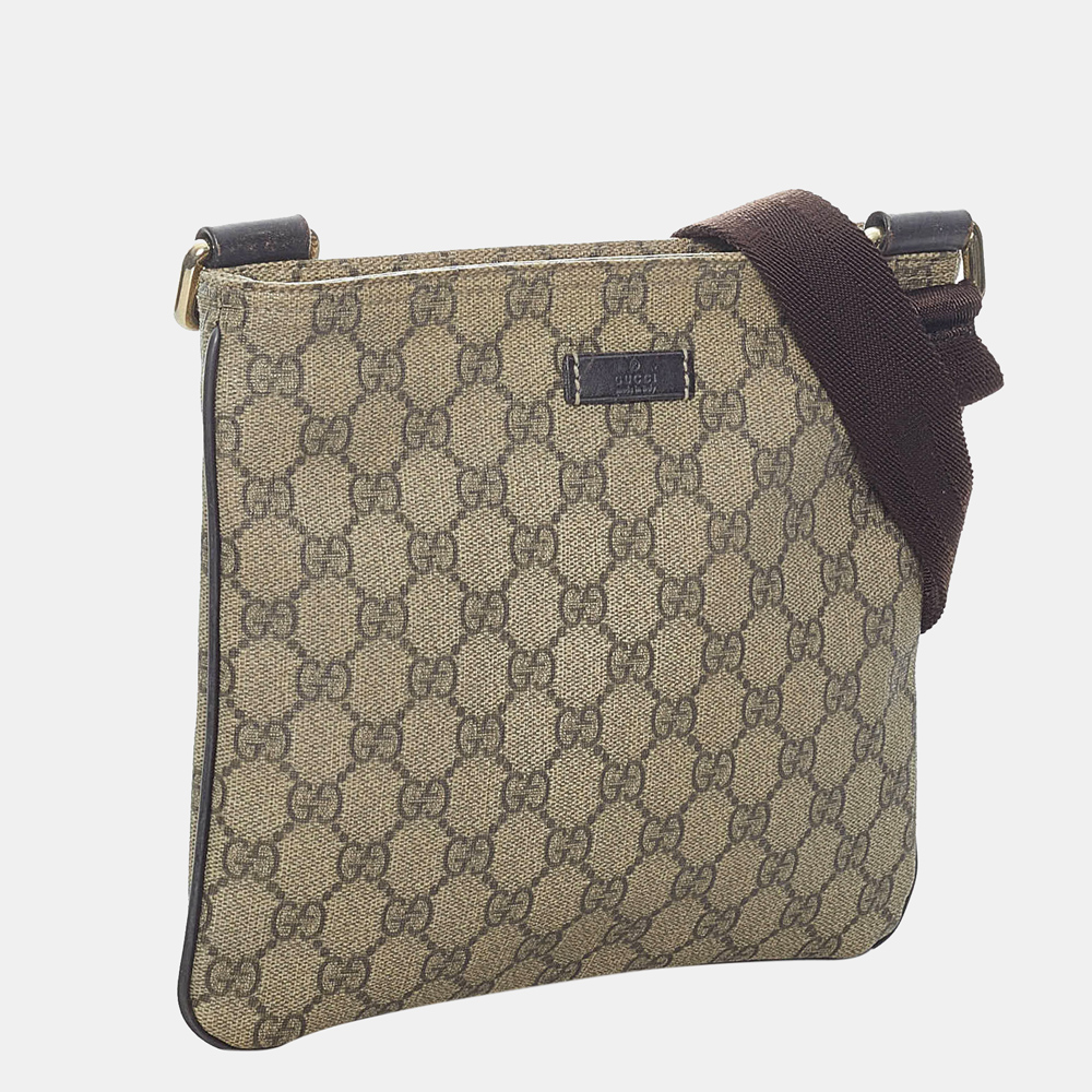 

Gucci Beige/Brown GG Supreme Crossbody Bag
