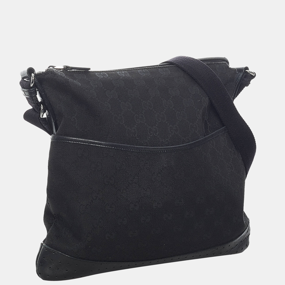 

Gucci Black GG Canvas Crossbody Bag