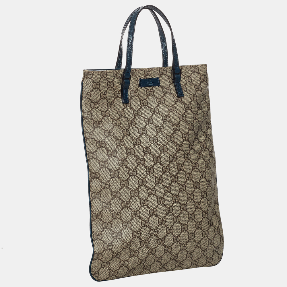 

Gucci Beige/Black/Brown GG Supreme Tote Bag