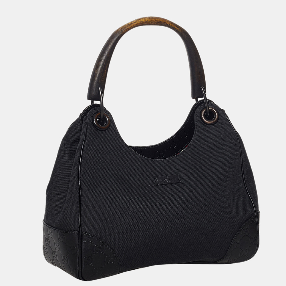 

Gucci Black Guccissima Canvas Shoulder Bag