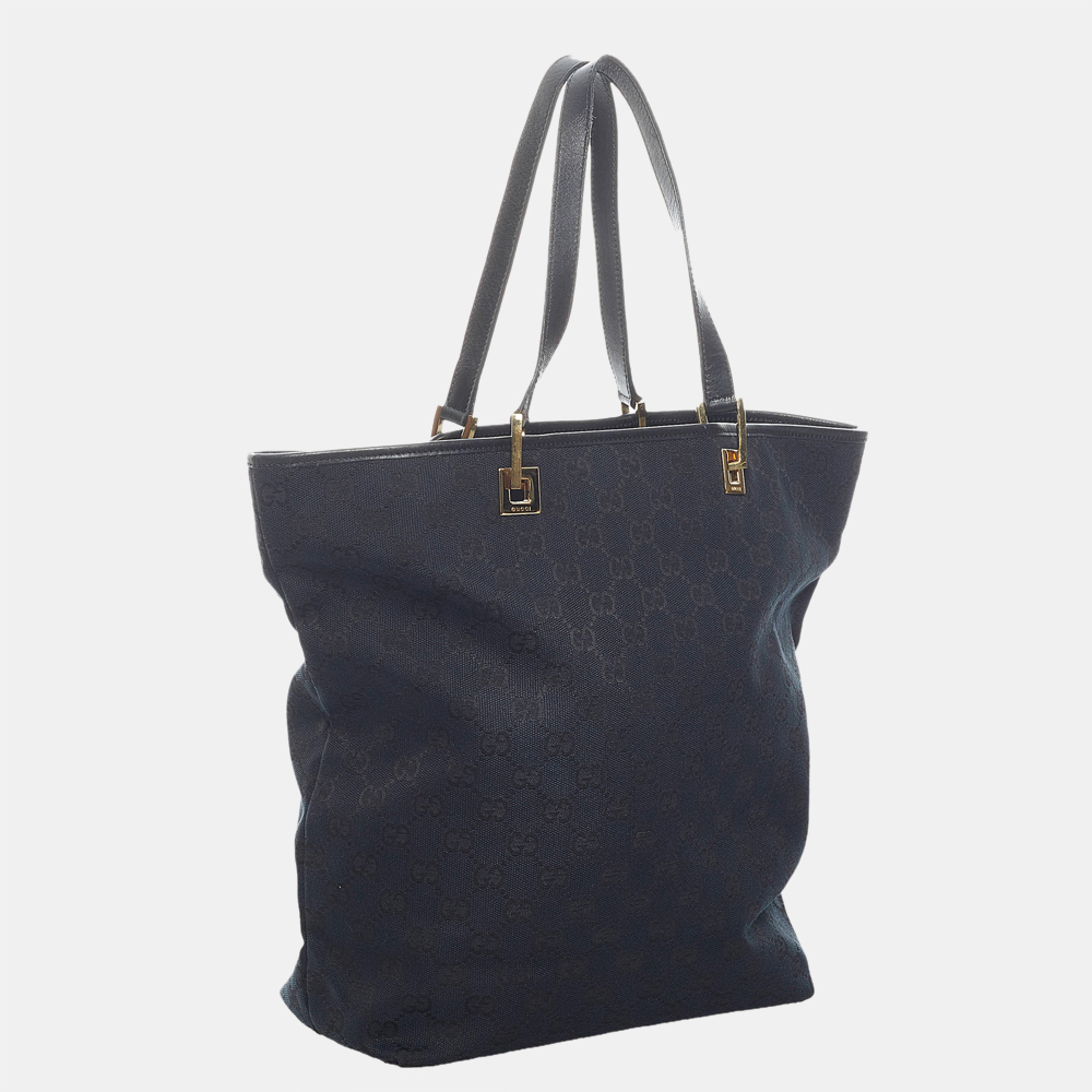 

Gucci Black GG Canvas Tote Bag