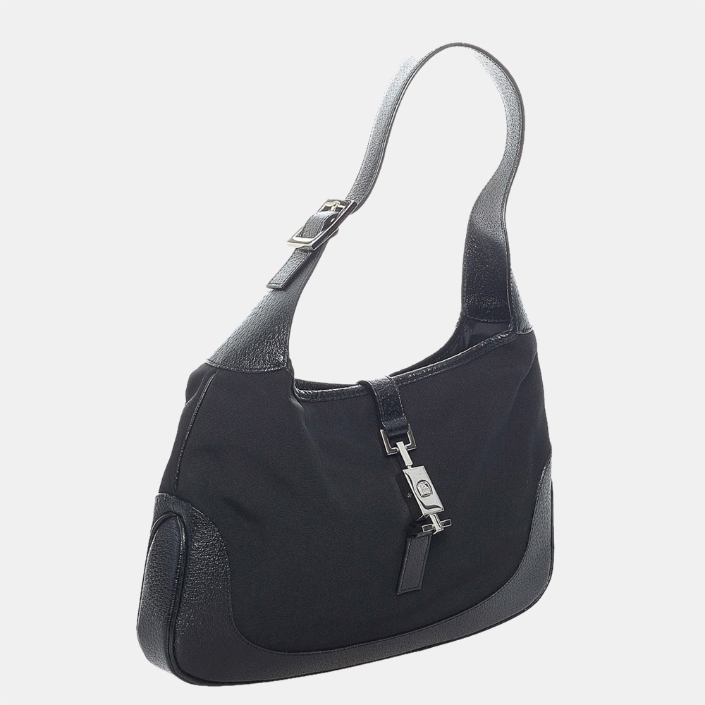 

Gucci Black Jackie Canvas Shoulder Bag