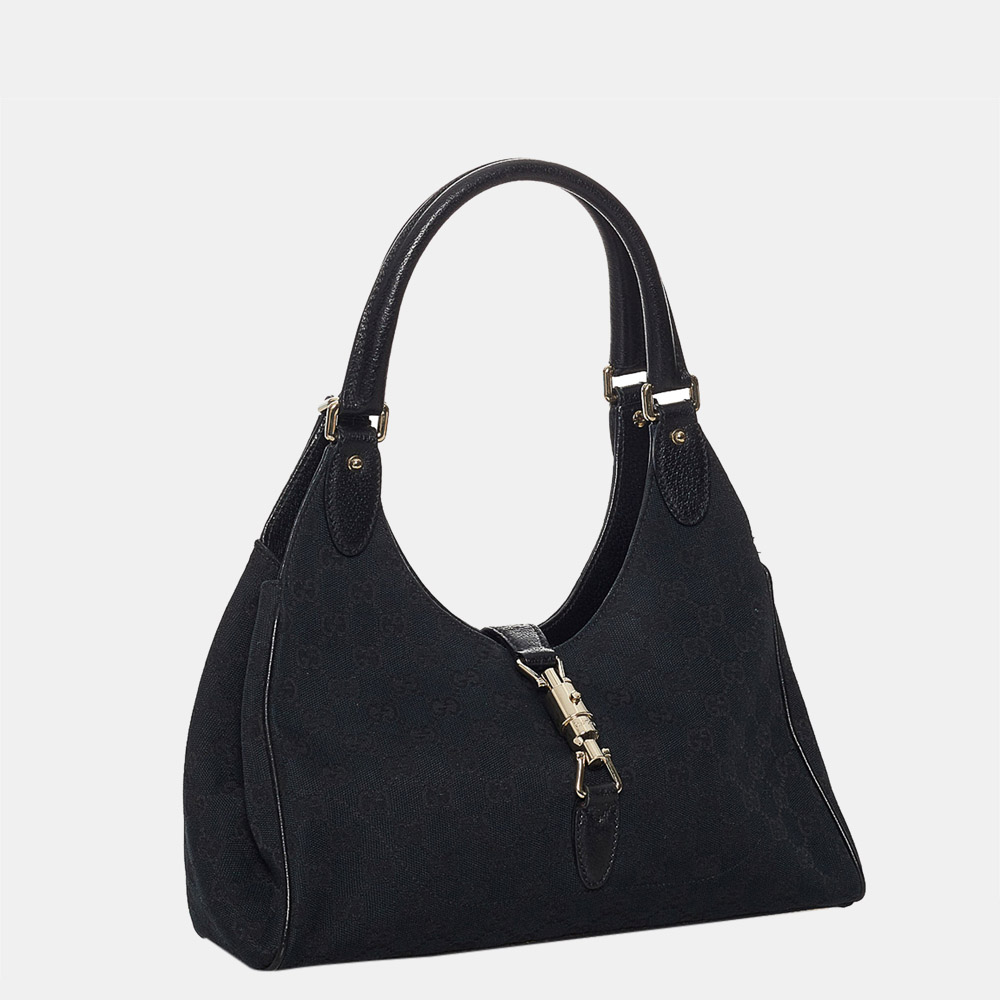 

Gucci Black GG Canvas New Jackie Shoulder Bag