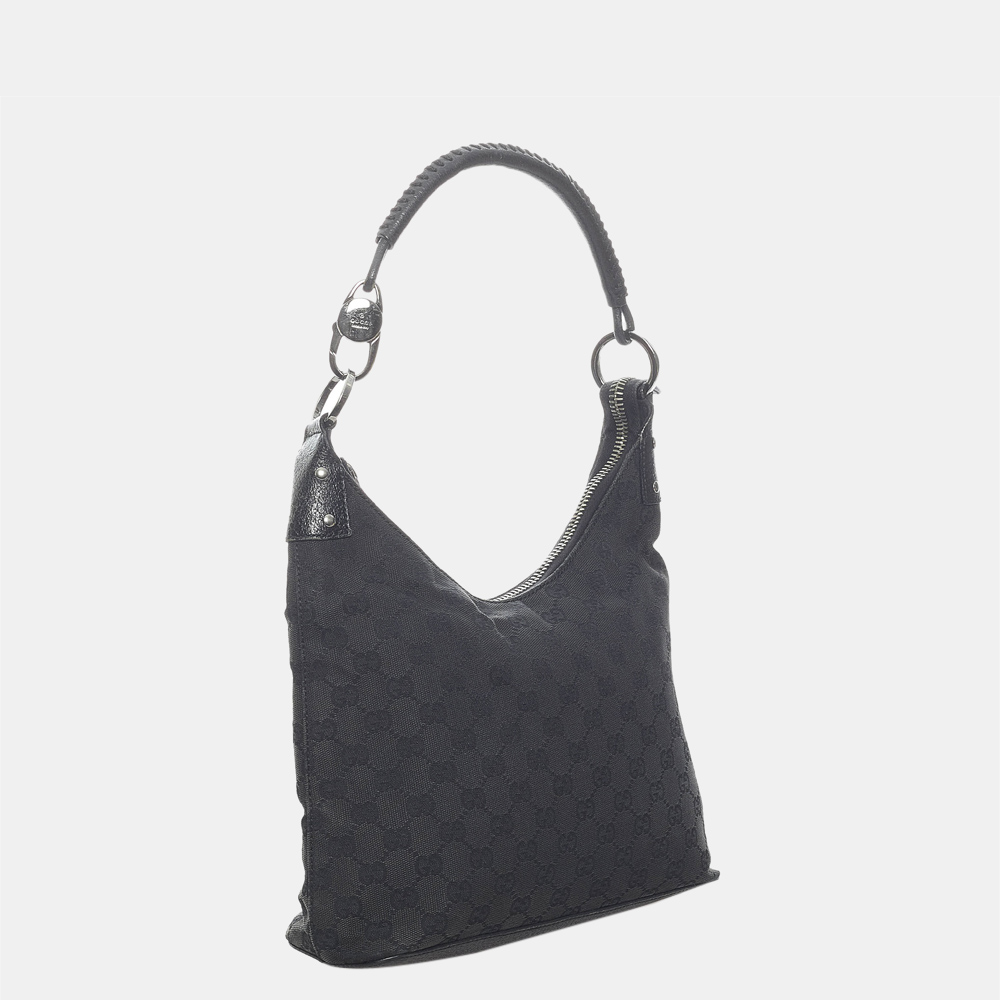 

Gucci Black GG Canvas Shoulder Bag