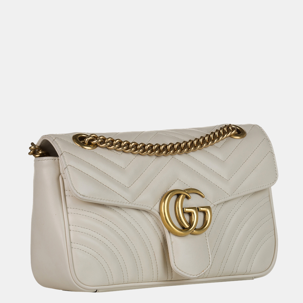 

Gucci White GG Marmont Matelasse Leather Crossbody Bag