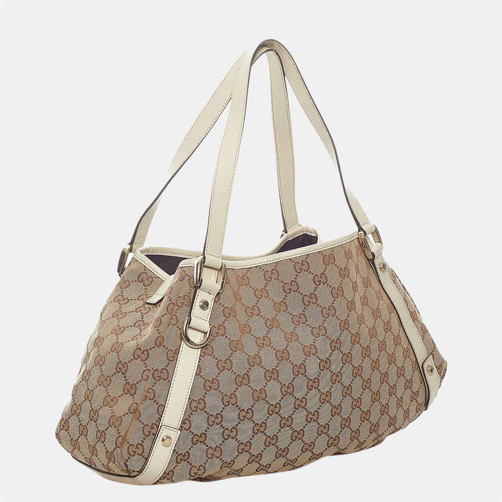 

Gucci Beige/Brown GG Canvas Pelham Tote Bag