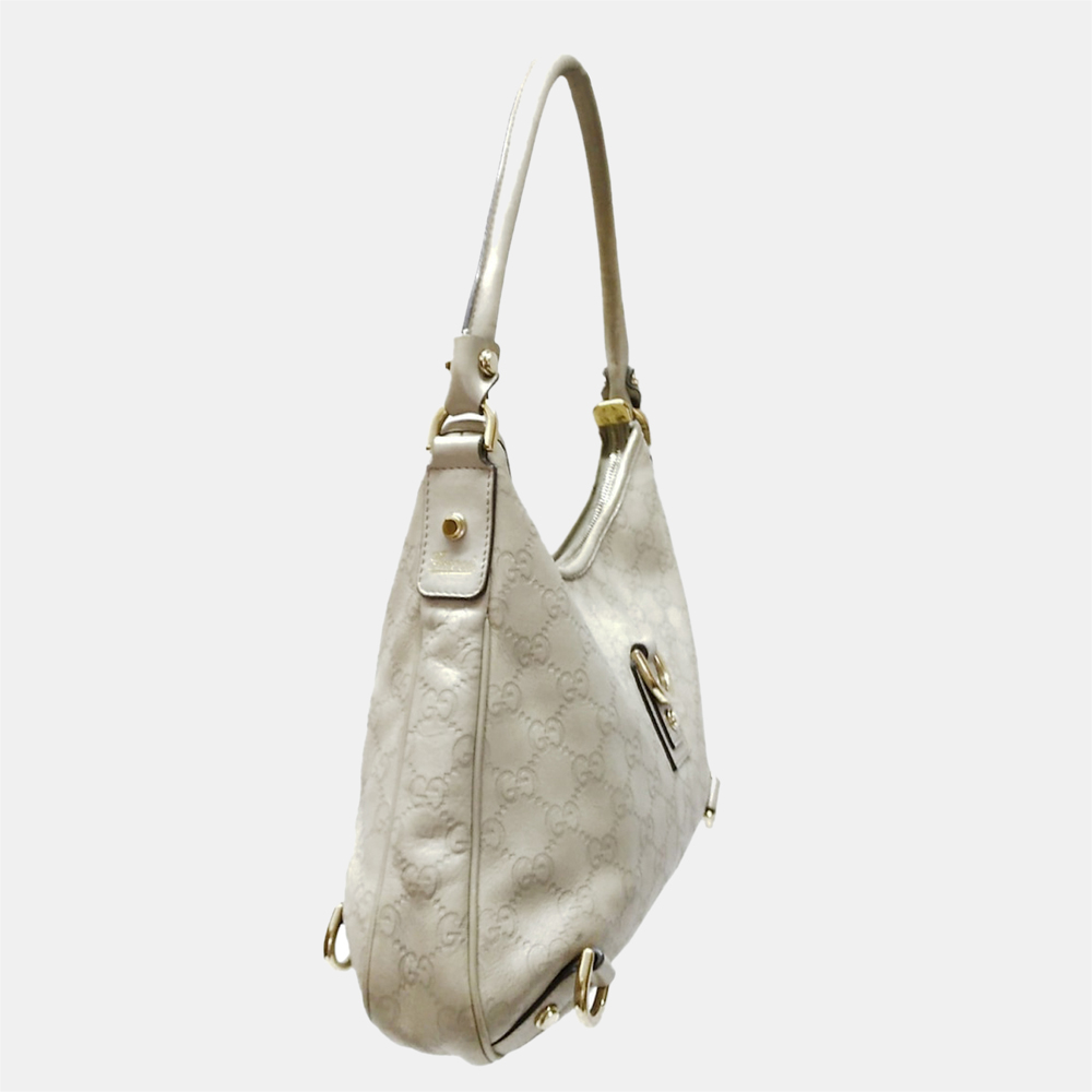 

Gucci White Guccissima Abbey Shoulder Bag