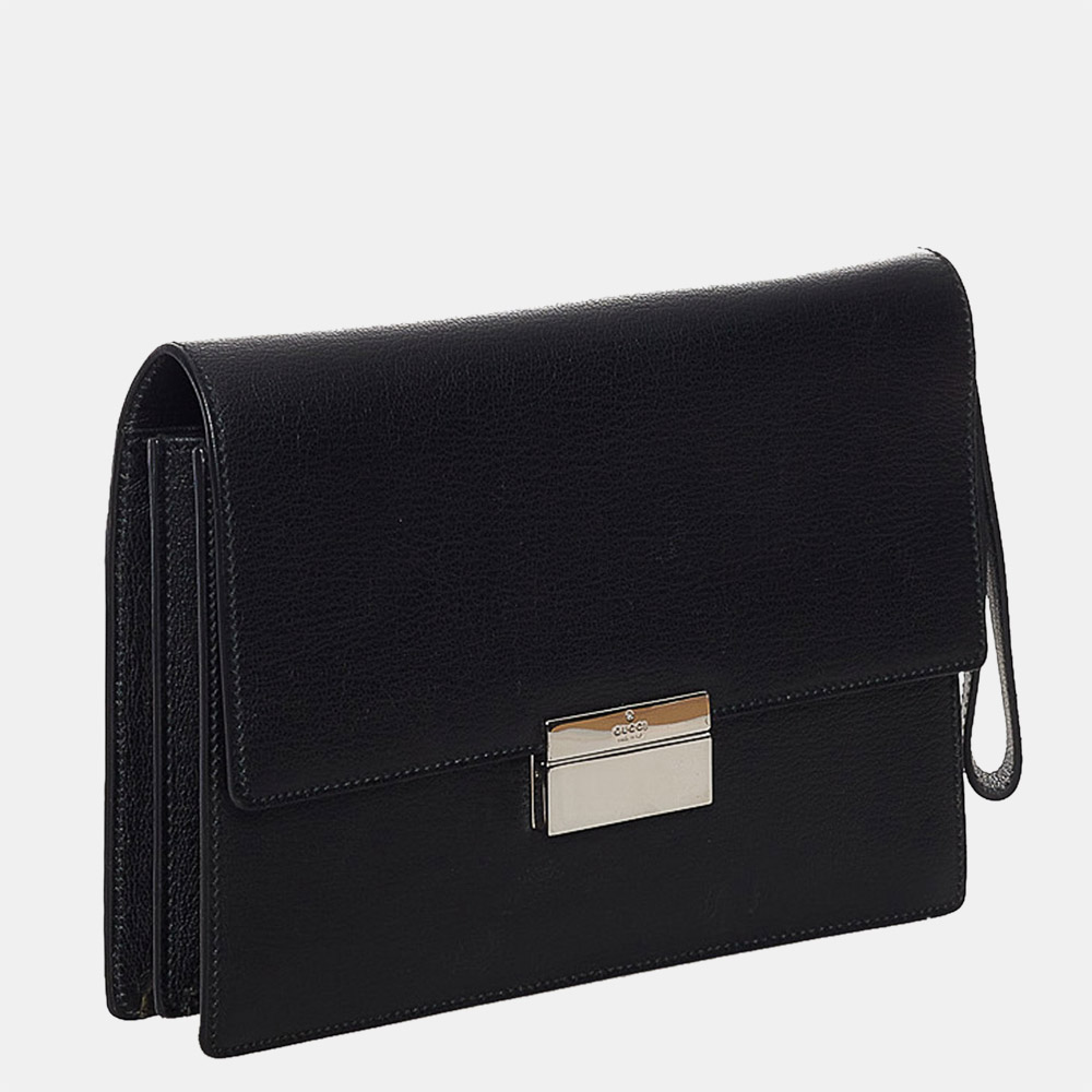 

Gucci Black Leather Clutch Bag