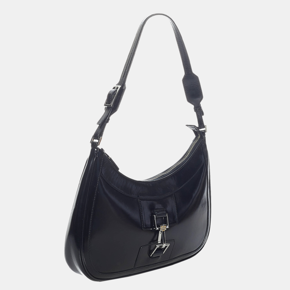 

Gucci Black Patent Leather Shoulder Bag
