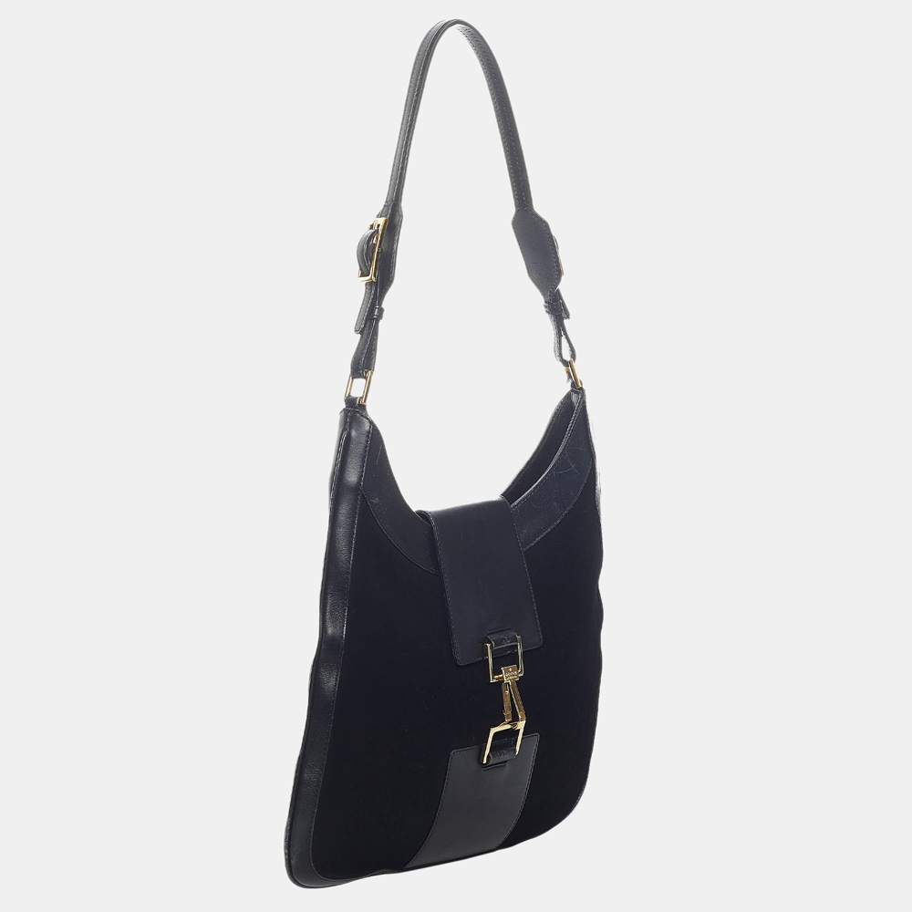 

Gucci Black Jackie Suede Shoulder Bag