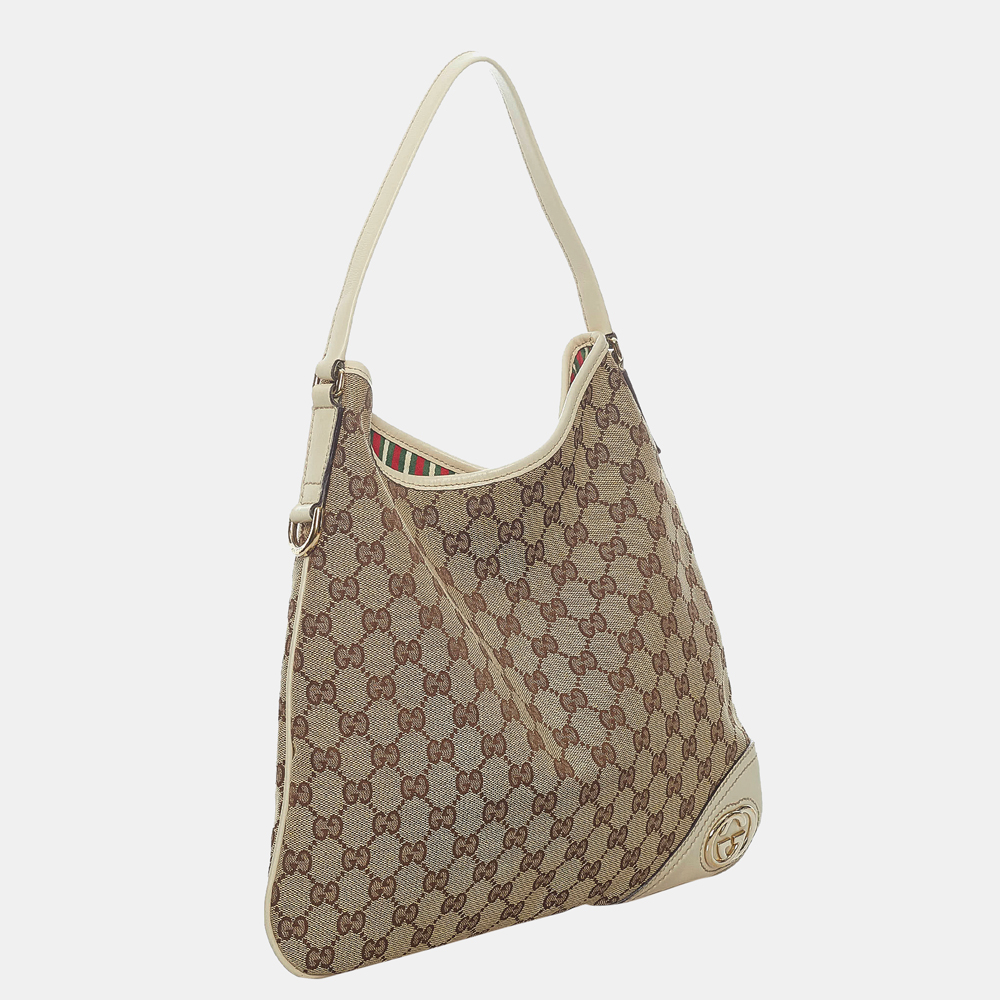 

Gucci Brown/Beige GG Canvas New Britt Shoulder Bag