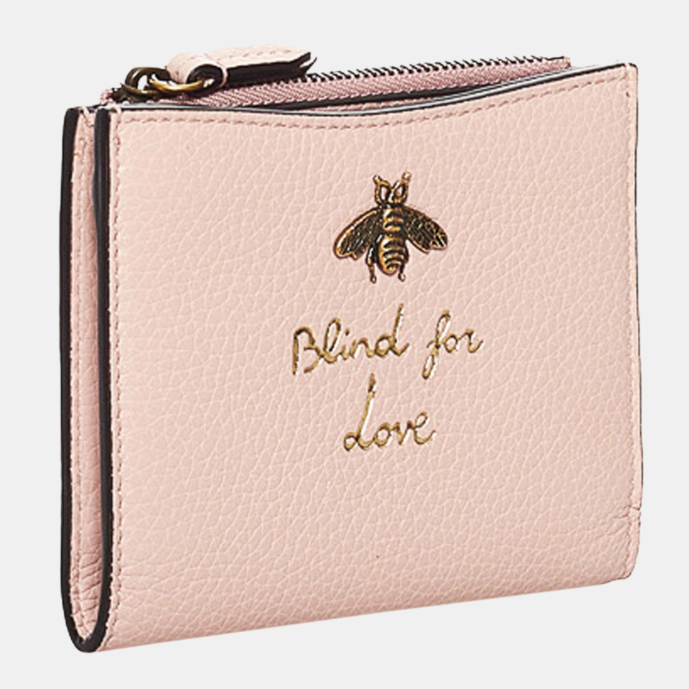 

Gucci Pink Blind for Love Leather Small Wallet