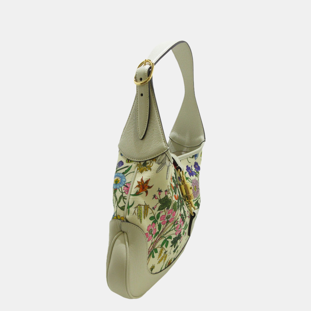 

Gucci Multi Color/White Flora New Jackie Canvas Shoulder Bag, Multicolor