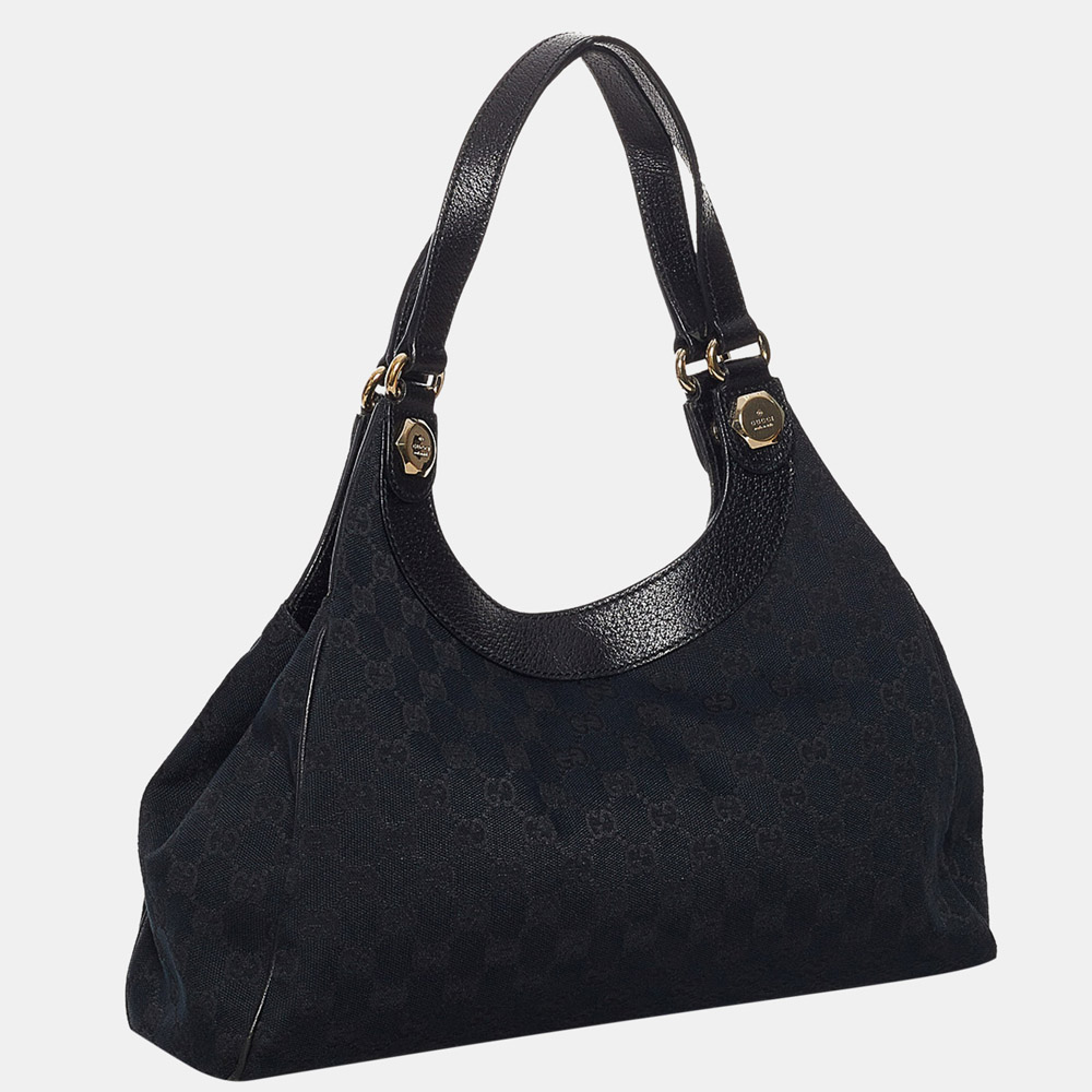 

Gucci Black GG Canvas Charmy Shoulder Bag