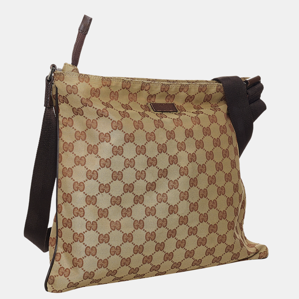 

Gucci Beige/Brown GG Canvas Crossbody Bag