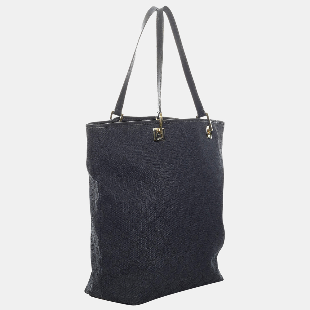 

Gucci Black GG Canvas Tote Bag