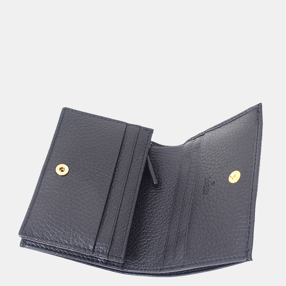 

Gucci Black GG Marmont Leather Small Wallet