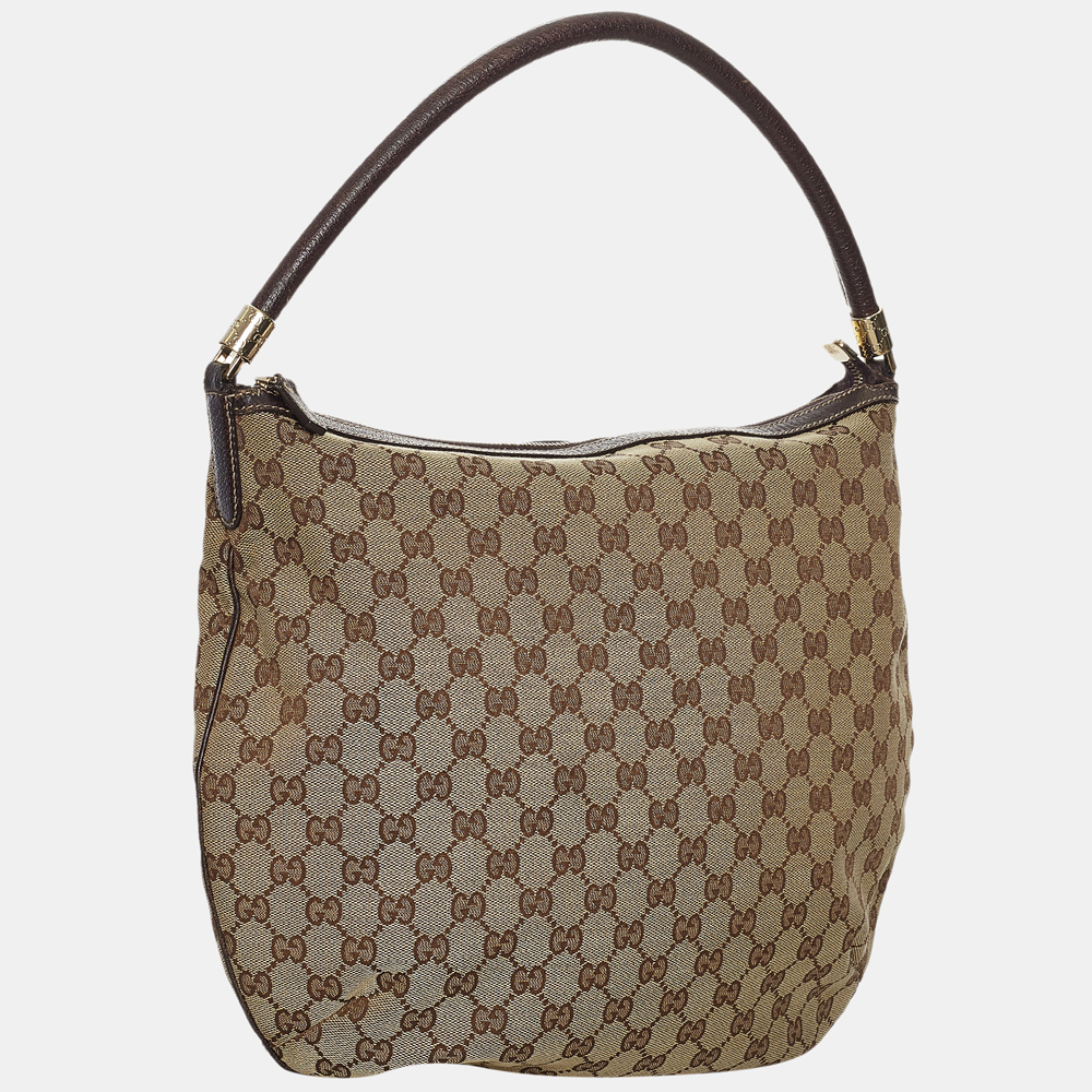 

Gucci Beige/Brown GG Canvas Hobo Bag