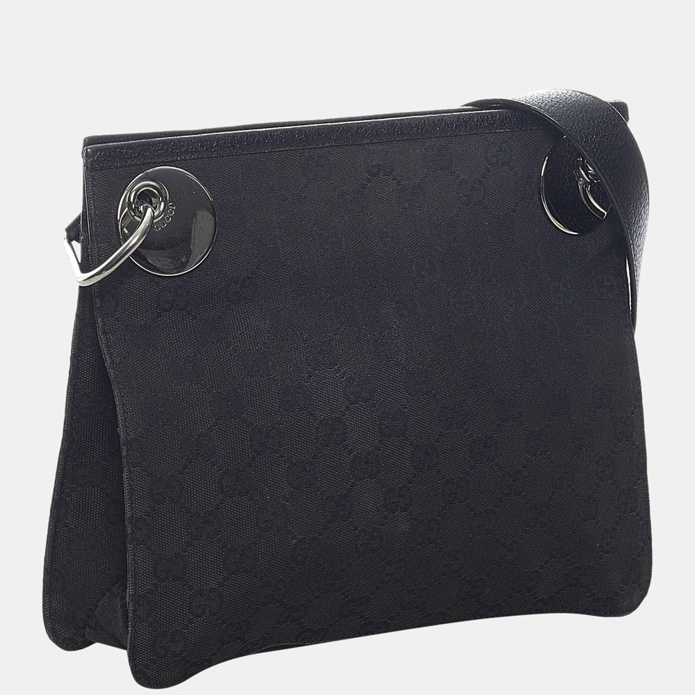 

Gucci Black GG Canvas Eclipse Crossbody Bag