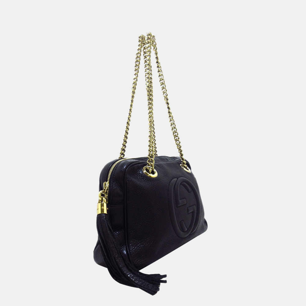 

Gucci Black Soho Chain Leather Shoulder Bag