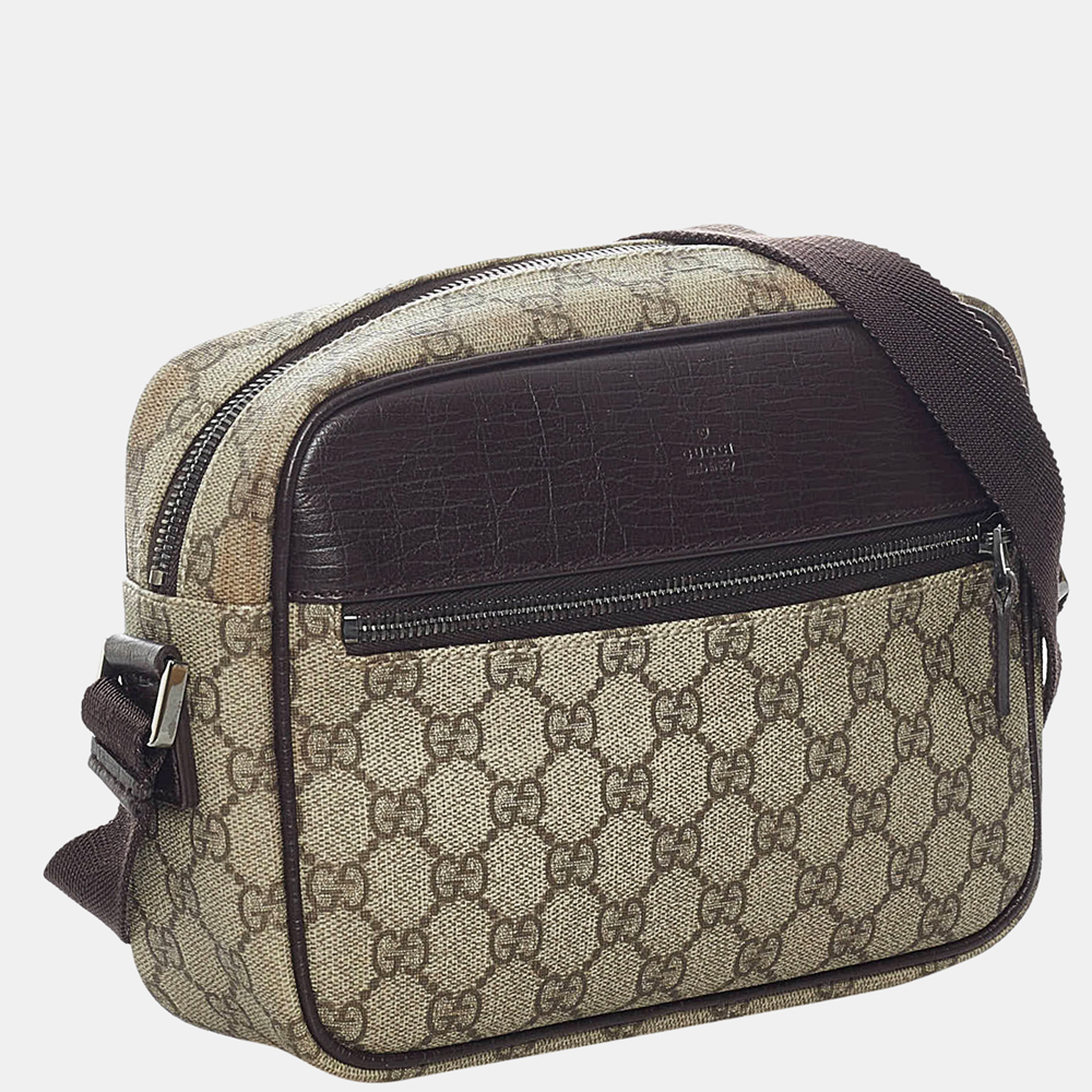 

Gucci Beige/Brown GG Supreme Crossbody Bag