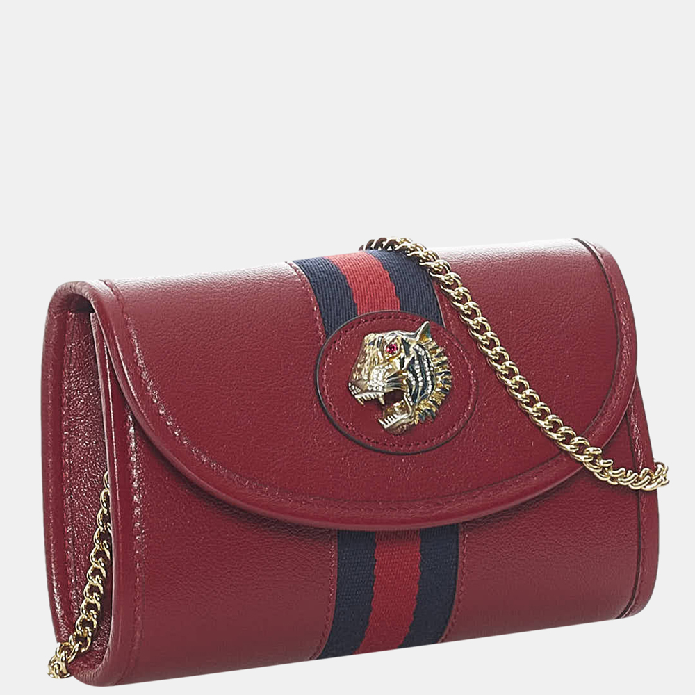 

Gucci Multi Color/Red Rajah Leather Crossbody Bag, Multicolor