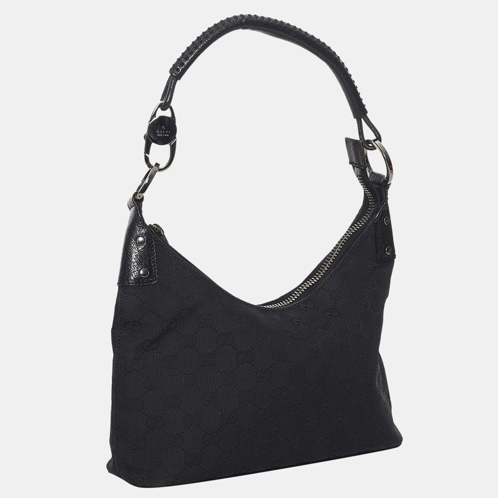 

Gucci Black GG Canvas Shoulder Bag