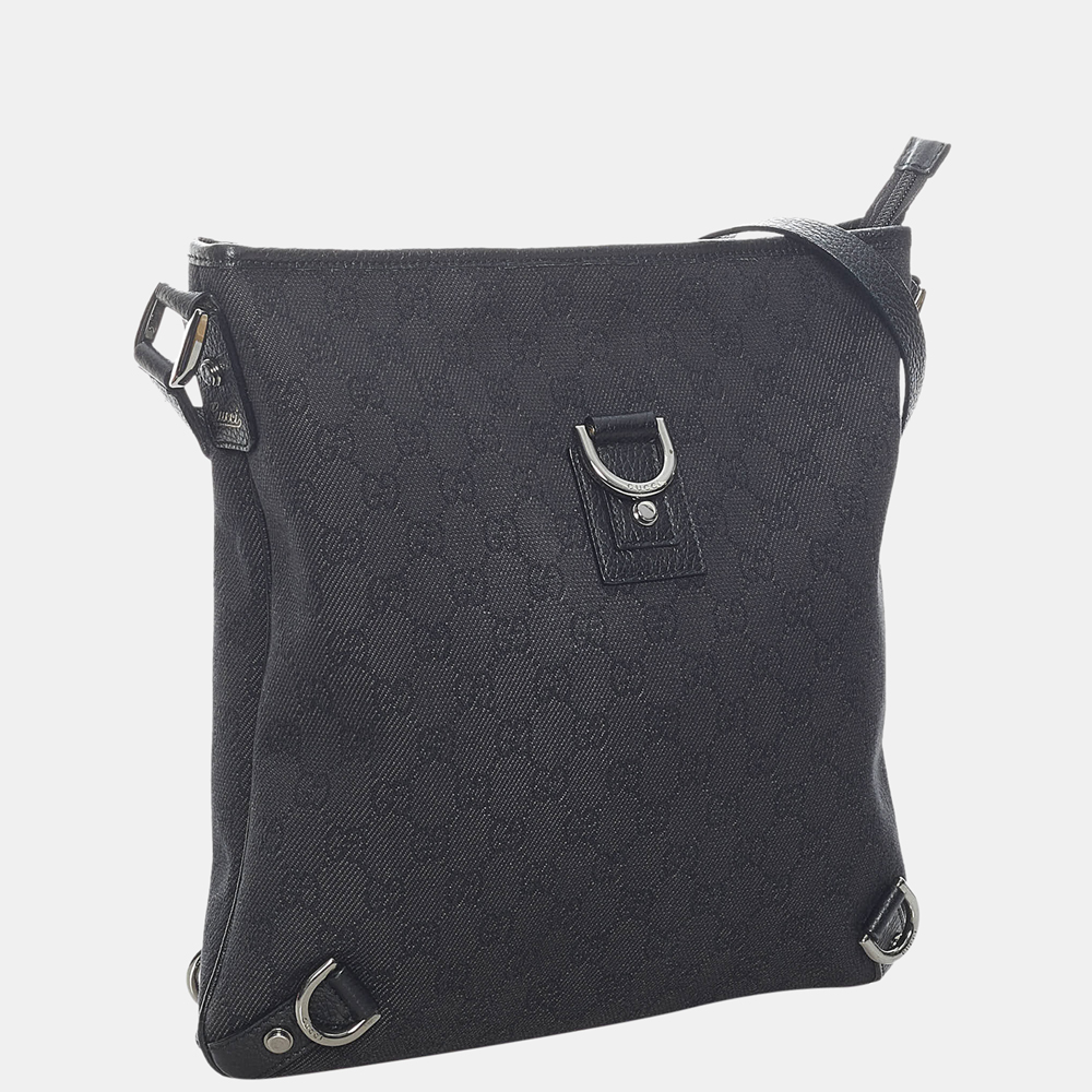 

Gucci Black GG Canvas Abbey D-Ring Crossbody Bag